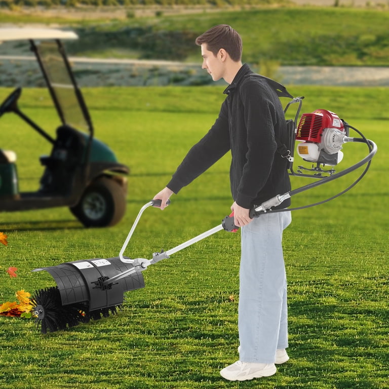 52CC 2 Stroke Gas Powered Backpack Sweeper,Gasoline Power Broom