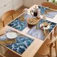 thumbnail image 5 of Blue Ombre Waves Placemats Set of 4 Abstract Watercolor Ocean Seaside Beach Heat Insulation Washable Place Mats, Rustic Non-Slip Table Mats for Dining Table Party Kitchen Decor,13x19 Inch, 5 of 9