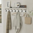 thumbnail image 3 of Coat Rack Wall Mount, 35 Inch Large Coat Hooks Wall Mounted with 7 Dual Metal Hooks and 2 Side Hooks, Wall Hooks with Shelf in Entryway, Kitchen, Living Room, Bathroom, Bedroom (White), 3 of 7