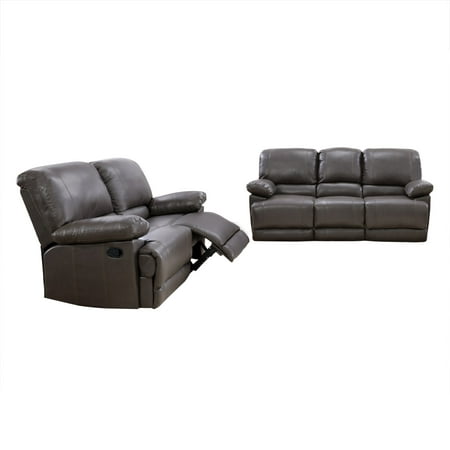 UPC 776069986899 product image for CorLiving LZY-321-Z2 2pc Plush Reclining Brownish-Grey Bonded Leather Sofa Set | upcitemdb.com