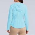thumbnail image 5 of Hfnxid Sun Shirts for Women Lightweight UPF 50+ Long Sleeve Hoodies Quick Dry Full Zipper Blouses Outdoor Athletic Top Light Blue XXL, 5 of 8