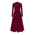 thumbnail image 1 of Vestido PRETTYGARDEN Maxi de Manga Larga Vino Otoño 2025, 1 of 5