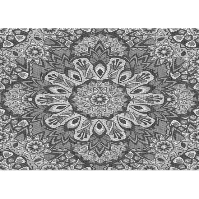 Ahgly Company Machine Washable Indoor Rectangle Transitional Gray Cloud Gray Area Rugs, 2' x 4'