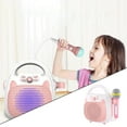 thumbnail image 4 of pitrice Machine de Karaoké pour Enfants Jouet Chantant Microphone Jouet Portable Intérieur Extérieur Rose, 4 of 9
