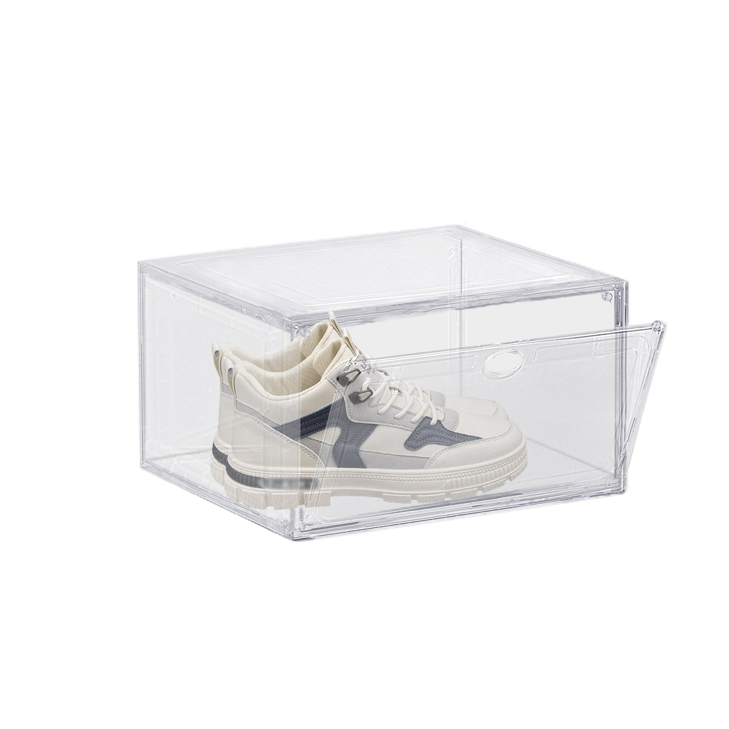 Htwon Shoes Storage Boxes Stackable Shoe Organizer Boxes,Clear