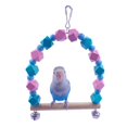 thumbnail image 4 of Wooden For Perching Birdwatching Foot And Cage Accessory And Home Decor With Colorful Beads And Bells, 4 of 5