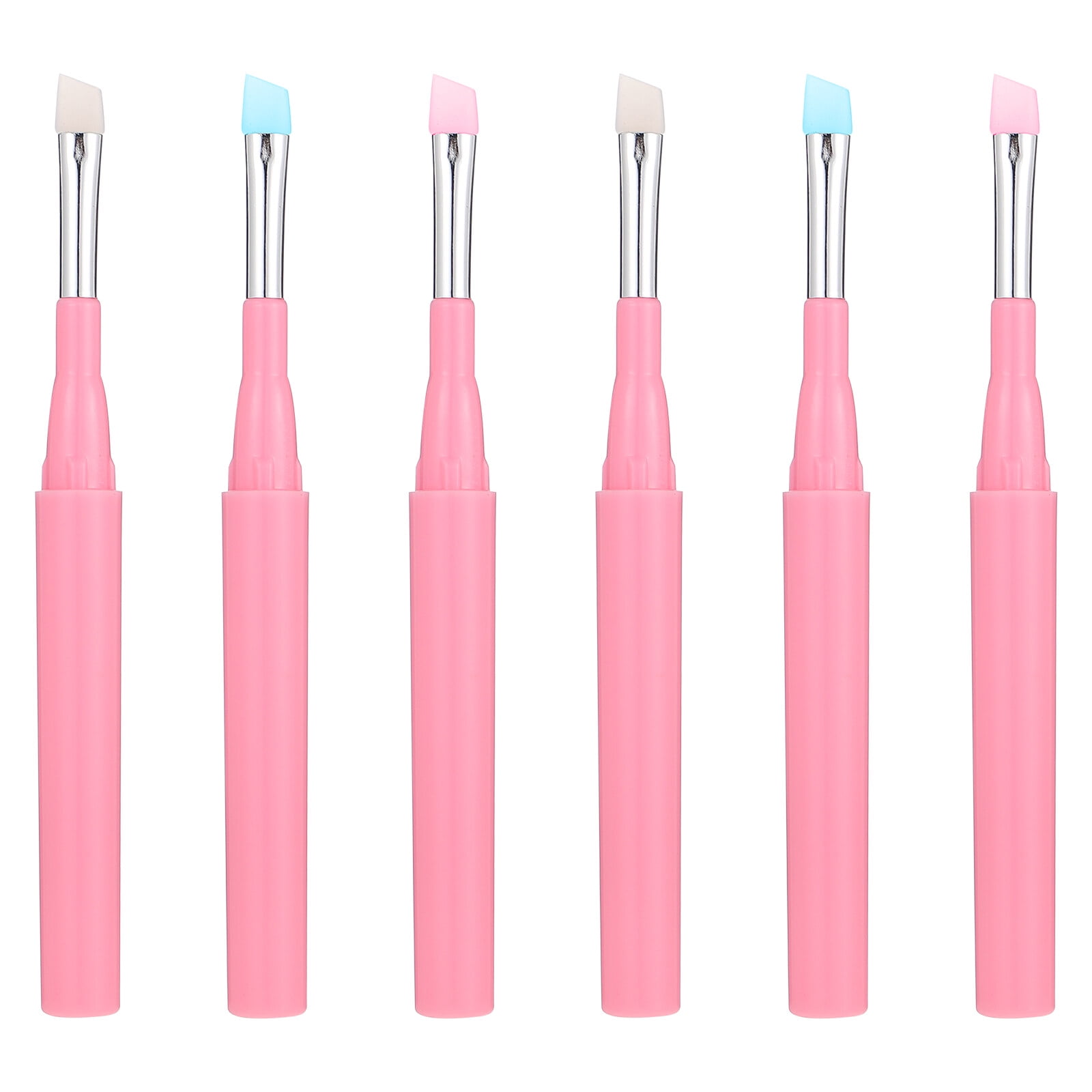 OUNONA 6pcs Make Up Tools For Face Brushes Eye Cosmetics Application With Green Handle