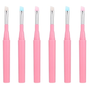 OUNONA 6pcs Make Up Tools For Face Brushes Eye Cosmetics Application With Green Handle