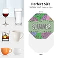 thumbnail image 6 of Sigee Summer for Water-Resistant, Heat-Resistant, Non-Slip Leather Coasters Set, Ideal for Coffee Table, Office, Bar, Home Decor-Octagon, 6 of 6