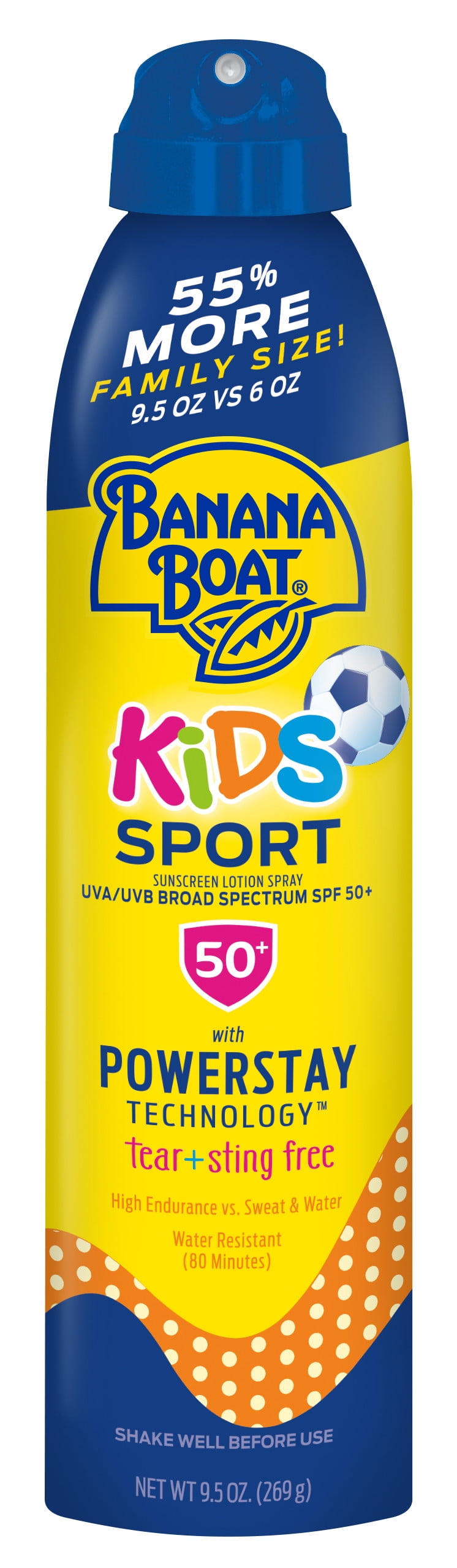 Banana Boat Kids Sport Sunscreen Spray SPF 50+, 9.5 oz - Walmart.com