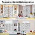 thumbnail image 6 of Gray Flowers Kitchen Curtains 72 Inch Length, Farmhouse Pastoral Vintage Plants Branches Grommet Top Bedroom Living Room Curtains, Light Filtering Cafe Curtain Drapes 2 Panels Set 104''x72'', 6 of 9