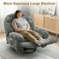 thumbnail image 4 of YSICK Oversized Power Swivel Rocker Recliner Chair with USB Ports Chenille for Living Room,Grey, 4 of 7