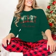 thumbnail image 7 of Merry Christmas Sweatshirt for Women Plaid Holiday Long Sleeve Xmas Tree Print Pullover Lightweight Shirt, 7 of 7