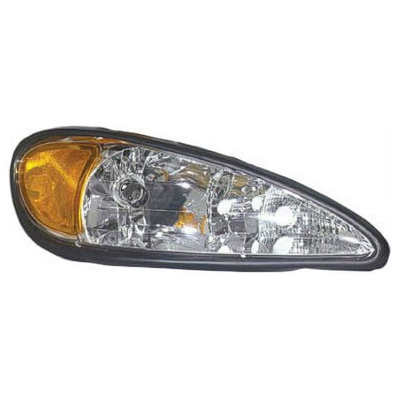 Right Passenger Side Headlight Assembly - Compatible with 1999 - 2005 Pontiac Grand Am 2000 2001 2002 2003 2004