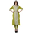 thumbnail image 2 of Moomaya Kurti Imprimée pour Femmes Longueur Genou Tunique Col en V Robe Grande Taille, 2 of 6