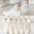 thumbnail image 1 of Calcetines para mujer, de rayas, sencillos, de otoño, finos, de algodón, transpirables, de combinación completa, 1 of 6