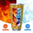 thumbnail image 6 of KLL Gold Glitter Print 40oz Stainless Steel Insulated Car Cup with Spillproof Lid - Keep Your Drink Hot or Cold on the Go-Straw Two-piece Set, 6 of 8