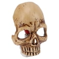 thumbnail image 2 of Lámpara de noche de calavera enchufable en la pared, brillo ajustable, esqueleto de resina, luz nocturna, decoración de pared de calavera para Halloween, enchufe europeo de 220V, 2 of 15