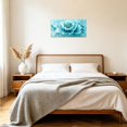 thumbnail image 3 of ZHONGYUTONG Teal and Grey Canvas Wall Art Abstract Floral Paintings Wall Decor Modern Teal Flower Artwork Prints for Bedroom Living Room Home Decor Framed (24.00" x 48.00"), 3 of 4