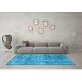 thumbnail image 3 of Ahgly Company Indoor Rectangle Abstract Light Blue Modern Area Rugs, 7' x 10', 3 of 4