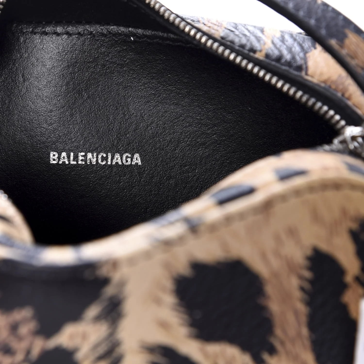 Balenciaga leopard camera bag hot sale