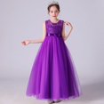 thumbnail image 3 of Vestido de niña sin mangas de malla, vestido de princesa de presentación, hermoso y de moda, 3 of 6