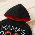 thumbnail image 5 of 3T Baby Boys Clothes Baby Boy Outfits 3-4T Toddler Boys Letter Print Long Sleeve Hooded Tops Ripped Pants 2PCS Set Black, 5 of 7