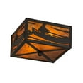 thumbnail image 5 of Meyda Tiffany 23991 Canoe At Lake 2 Light 14-1/2" Wide Flush Mount Ceiling Fixture -, 5 of 5