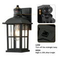thumbnail image 4 of C Cattleya Matte Black Motion Sensor Outdoor Wall Lantern,Dusk to Dawn Exterior Light Fixture with Clear Glass, 4 of 8
