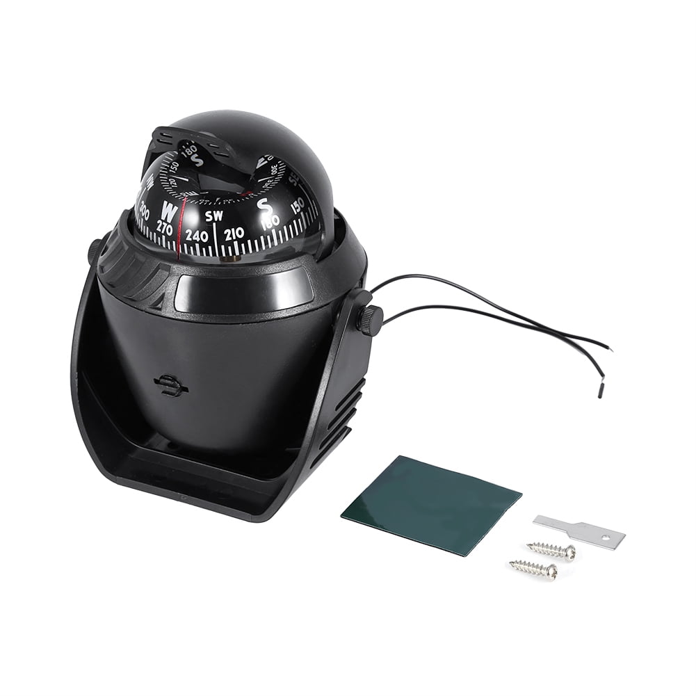 OTVIAP LED Light Compass,High  LED Light Pivoting Compass Navigation Electronic Compass For Marine Boat Car, Pivoting Compass