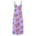 thumbnail image 4 of Summer Dresses for Women Dressy Sleeveless Boho Floral Printed Long Maxi Dress Beach Hawaiian Tropical Vacation Sundress, 4 of 5