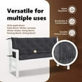 thumbnail image 4 of vidaXL Indoor/Outdoor Bench Cushions 2 pcs, Non-slip, Water-Repellent, Black 59.1"x19.7"x2.8", 4 of 7