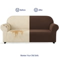thumbnail image 6 of Subrtex 1 Piece Stretch Jacquard Couch Cover, Sofa Slipcover for 3 Cushion Couch, Machine Washable Furniture Protector(Sofa, Chocolate), 6 of 9