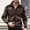 Coffee, variant on Denim Jacket for Men Spring Fall Casual Button Down Stand Collar Open Front Jean Shirt with Pockets Workwear
