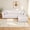Beige + Memory Foam + Foam + 4 Seat, variant on 105" L-Shaped Modular Compression Sofa, Plush Upholstery, All-Foam Structure (No Springs), Vacuum-Packed, Space-Saving for Living Room, Bedroom, Apartment (Right Chaise)