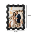 thumbnail image 2 of Concepts 4x6 Picture Frames Black Scallop Resin Photo Frames with Tempered Glass – Tabletop or Wall Display, Home Décor Family Picture Frames, 2 of 6