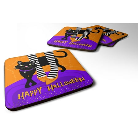 

Caroline s Treasures Halloween Witches Feet Foam Coaster Set of 4