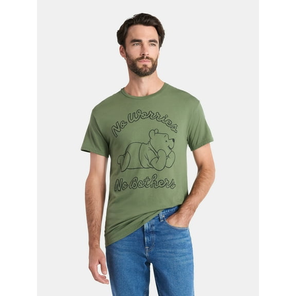 Disney Winnie the Pooh Men's and Big Men's Graphic Tee with Short Sleeves, Sizes S-3XL