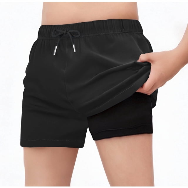 Odeerbi Pantalones de Natación de Verano Para Niños de 4-15 Años Con Forro de Compresión Pantalones Cortos de Playa Secos Rápidos Con Bolsillos Pantalones Cortos de Cintura Elástica