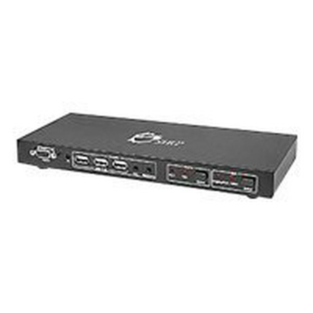 SIIG 2x1 USB DisplayPort KVM Switch with Remote Control KVM / audio