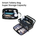 thumbnail image 4 of Men Dopp Kit Hanging Toiletry Bag with Wet Pocket & Hook Large Water Resistant Travel Accessories Organizer for Women for Gym Weekend Trip, Black, 4 of 13