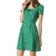 thumbnail image 5 of Vestido de Promoción A-Line de Manga Corta con Cuello Cuadrado Impreso para Mujeres INSPIRE CHIC M Verde-Floral, 5 of 8