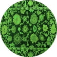 thumbnail image 1 of Ahgly Company Indoor Round Oriental Green Traditional Area Rugs, 6' Round, 1 of 4