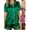 Sleepwear-Green, variant on uGJHIO Pajamas for Women Set Silk Short Sleeve and Shorts Graphic Soft Button Down Lapel Collar Shirts Sleepwear Satin Two Piece Matching Pj Lounge Sets