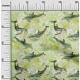 thumbnail image 2 of oneOone Cotton Flex Lime Fabric Ocean Dolphin Sewing Material Print Fabric By The Yard 40 Inch Wide, 2 of 4