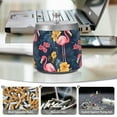 thumbnail image 6 of Yayeee Ashtray with Lid for Cigarette Smokeless Stainless Steel Home Ash Holder, Red Floral Flamingo, 6 of 7