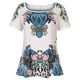 thumbnail image 4 of Pntutb moda mujer causal impresión blusa manga corta camiseta verano botón tops PNTUTB Pntutb-2847, 4 of 8
