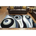 thumbnail image 5 of Premium 3D Hand Carved Modern 2x3 2x4 Rug Contemporary 1504 Navy Blue, 5 of 10