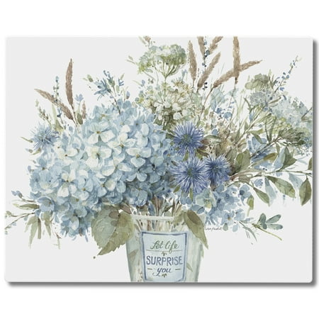 

CounterArt Blue Floral 3mm Heat Tolerant Glass Cutting Board 15 by 12