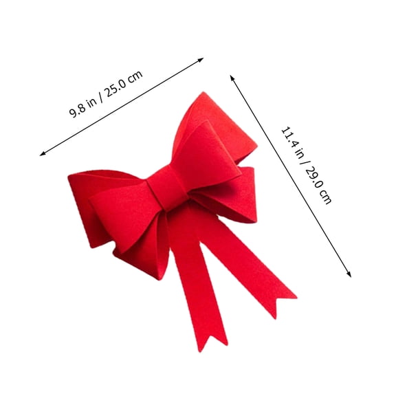 STOBOK Large Red Bow Tie Felt Decor with Multi Layer Design for Wedding Party Christmas Tree